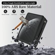 YSTYLE 4-Piece Suitcase (12/20/24/28 Inches), The Perfect Travel Companion! Scratch-Resistant, Beautiful, And Elegant. Lightweight And Easy To Carry With Swivel Wheels. - Black - View 3