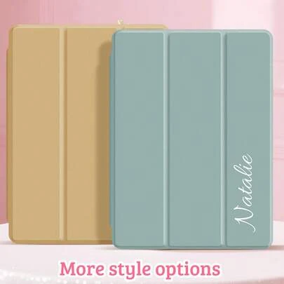 Funda protectora personalizable para tableta con opciones de cubierta multicolor, con ranura para lápiz óptico, placa trasera de alta transparencia para bricolaje, suspensión/activación magnética automática, ahorro de energía inteligente, diseño de soporte plegable de tres pliegues, compatible con la 11.ª generación A16 2025, Mini 4/5/6/7, 9.7" (2017/2018), 10.2" (7.ª-9.ª generación), Air (3.ª/4.ª/5.ª/6.ª generación) y Pro (9.7", 11", 12.9")