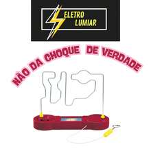 JOGO DESAFIO DE CHOQUE FICTÍSIO LABIRINTO BRINQUEDO EDUCATIVO COM LUZ E SOM - Vermelho - Visão 3