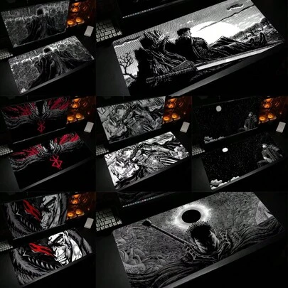 1 pieza Alfombrilla de ratón Accesorios de juegos de computadora Varmilo Teclado Alfombrilla de ratón CS GO LOL Alfombrilla de ratón Anime Guts Alfombra de escritorio de jugador