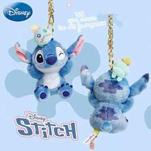 Disney 官方史迪奇毛绒挂件，史迪奇毛绒玩偶，生日礼物，纪念品，背包装饰，卧室装饰，适合亲子互动玩偶礼物 - 藏蓝色 - 查看 3