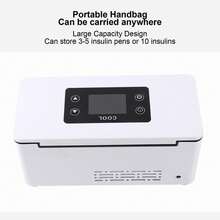 Insulin Refrigerator Box Rechargeable 10600mAh Constant Temperature Portable Car Drug Cooler Reefer - Blanco - Ver 7