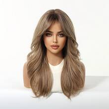 Tóc giả TOPSHE 20 inch màu cà phê thanh lịch, kiểu tóc dài vừa phải, kết cấu tự nhiên, tóc tổng hợp chịu nhiệt, nhiều kiểu tạo kiểu, phù hợp cho sử dụng hàng ngày, tiệc tùng, cosplay, lễ hội, trang phục nữ. - Cà phê nâu - Xem 3