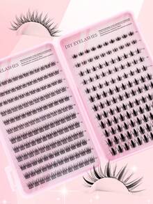 264pcs Complete DIY Lash Kit | 10+ Styles, Glue, Remover & Application Tools- Includes False Lashes, Glue, Remover, Tweezers & Brush, Professional & Beginner Friendly, Easy Home Use,Eyelash Starter Kit For Beginners: All-In-One Set With Lashes, Adhesive - Black - View 4