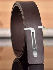 Minimalist Men's Hollow T-Letter Alloy Buckle Belt, Retro Men's Casual Versatile Belt, Suitable For Middle-Aged And Young Adults - Multicolor - View 16