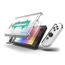 2pc Ultra-HD Screen Protector, Water-Resistant, High Hardness Material Anti-Collision, Glossy High-Definition Full Coverage, Advanced Adhesive Material, Easy One-Key Paste, Dust-Free Sticker Applicator, Compatible With Nintendo Switch 2 - Clear - View 8