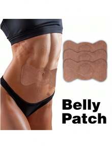 30片腹部贴片，天然植物提取物，腹部健身伴侣 - 棕色 - 查看 3