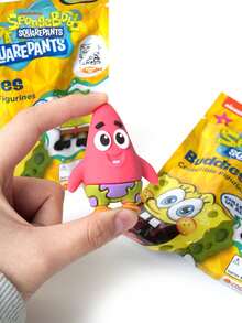 Nickelodeon 1个尼克儿童频道海绵宝宝官方授权盲盒玩具 3D 收藏人偶 迷你动漫手办 随机款式 家居桌面装饰及粉丝收藏 海绵宝宝爱好者的理想惊喜礼物 - 彩色 - 查看 4