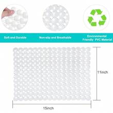Pack Kitchen Sink Mat Plastic Protect Mat PVC -Friendly Kitchen Adjustable Stainless Steel/Porcelain Dish Drying Pad Protector For Bottom Of Sink, 15 X 11 Inches (Clear) - 清除 - 查看 3