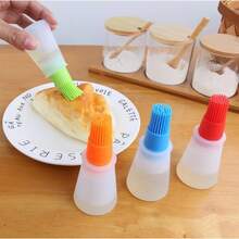 1 Piece Multi-Color Kitchen Silicone Oil Bottle BBQ Pastry Steak Oil Brush Baking BBQ Tool - Blue - View 3