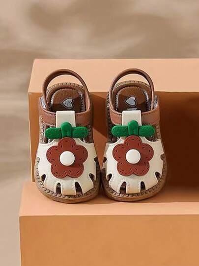 1双2026新款婴儿幼儿鞋，适合0-3岁儿童，春夏款婴儿软底休闲运动跑步闭趾凉鞋，女童款