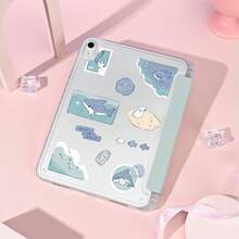 1个带笔槽的多角度磁吸支架保护套，支持自动休眠/唤醒功能，可爱平板电脑保护套，兼容Pro/Air/三星Galaxy A9/S9/S7/S10+/小米Pad/5/6/7 - 彩色 - 查看 5