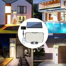 Đèn tường năng lượng mặt trời cảm biến chuyển động, có điều khiển từ xa, tự động bật/tắt, thời gian chiếu sáng 8-10 giờ. - Kiểu A - Xem 11