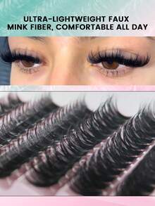 DIY Eyelash Extension Kit - Cluster Lashes, Waterproof Lash Glue & Sealant, Long-Lasting Individual Lash Clusters, Adhesive & Sealant, Makeup Tools - Multicolor - View 4