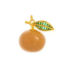 1pc Fashion DIY Fruit Series Pomegranate, Strawberry, Lemon, Watermelon, Cherry, Grape, Orange Pendant, 18K Gold Plated, Waterproof And Fade-Resistant, DIY Jewelry Accessory, Necklace, Bracelet, Earring, Keychain, Bag, Women Jewelry, Wallet, Small Pendant, Gift - Multicolor - View 8