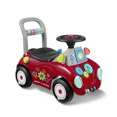 Chariot interactif Busy Buggy à chevaucher et à pousser - 17 activités sensorielles, rangement sous le siège, pour les 1-3 ans