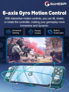 1pc GameSir X3 Pro Integrated Cooling Mobile Gaming Controller, Compatible With IPhone 17/16/15 Series, IOS, Android, HarmonyOS, With Grip Accessories, Suitable For Devices 110-180mm Long, 6-Axis Gyroscope, Vibration Motor, Hall Effect Joystick, Turbo Function, Type-C Connection - X3 Pro - View 9