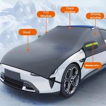Cubierta para vehículo, parabrisas de invierno, cubierta anticongelante para ventana, protector la nieve, capó extendido, protector la nieve de cobertura total, uso para todas las estaciones LX7P - 1 PC - Ver 2