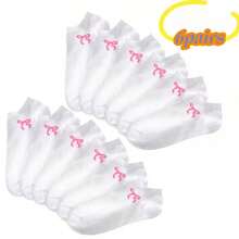 6双装男女通用运动短袜，速干、吸湿排汗、防滑，黑白灰三色可选 - 彩色 - 查看 6