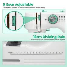 Manovix 12 Built-In Stitches, 2-Speed Mini Electric Sewing Machine, Beginner-Friendly Portable Household Sewing & Quilting Machine With Free Arm, Foot Pedal And Basic Sewing Tools Kit, Lightweight For Clothing Repair DIY Quilting Projects, Perfect Christmas Birthday Holiday Gift For Sewing & Craft Enthusiasts - Multicolor - View 5