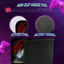 XXL Gaming Mouse Pad, Fantasy Dragon Emerging From Open Book, Fiery Monster And Castle Art, Extended Non-Slip Rubber Base Suitable For Gamers - A - View 4