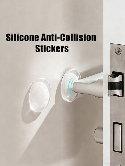 2/6/10Pcs Door Knob Wall Protector, Wall Door Stopper Gel, Walls Shield Bumper Guard From Doors Knobs, Washable Reusable Shock Absorbent Gel, Shock Quiet Silicone Doors Bumpers To Cover Up Damage