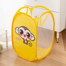 1 pieza Cesta de almacenamiento plegable para habitación de bebé, organizador de juguetes en color azul perfecto para ropa y juguetes de recién nacidos, cesta de lavandería grande con diseño plegable de malla emergente, abertura amplia y bolsillo lateral, diseño transpirable y ahorra espacio para lavandería y almacenamiento de accesorios para bebés, fácil de transportar y cesta de viaje plegable de malla emergente - Multicolor - Ver 8