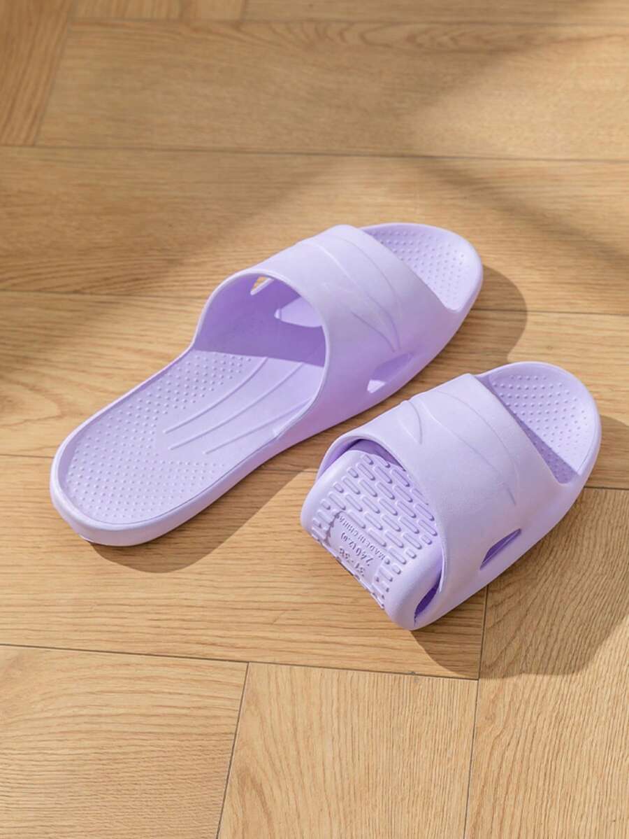 Women's Convenient Travel Slippers, Solid Color EVA (Ethylene-Vinyl Acetate Copolymer) Couples Foldable Thin Sole Lightweight Suitable For Home Use All Seasons