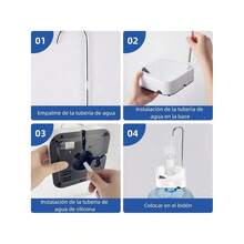 Dispensador de Agua Eléctrico Recargable, Bomba de Agua Automática,portátil, dispensador de agua portátil recargable por USB-C para uso doméstico - Negro - Ver 7