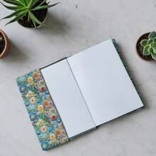 1pc Handmade Radiant Daisy Fabric Book Cover, Notebook/Journal Fabric Book Sleeve, Gift For Book Lovers And Couples - Single Piece - View 5