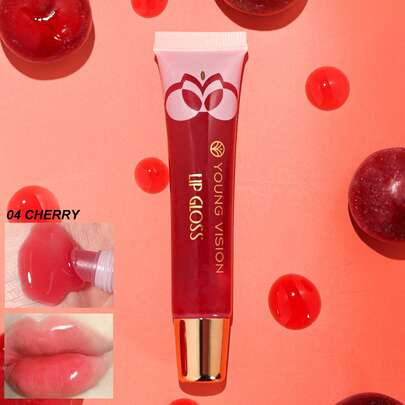 YOUNG VISION 6 Colores Brillo de Labios con Espejo de Vidrio, Aceite de Labios Transparente Hidratante con Sabor a Fruta, Bálsamo Labial Versátil para Uso Diario, Fiesta, Día de San Valentín, Día de la Madre, Primer de Maquillaje