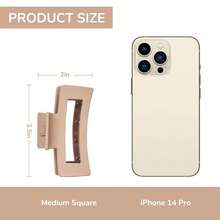 12个装 3.5英寸 中号发爪夹，适用于女性各种发质，包括厚发和细发，强力定型哑光香蕉夹 - 彩色 - 查看 6