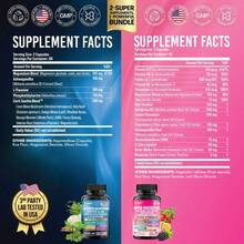 Soothe & Smooth Bundle - Zoyava Cortisol And Myo-Inositol All-In-One Supplement - Multivitamin Combo With Extra Strength Ingredients - MADE IN USA - 1set - View 2