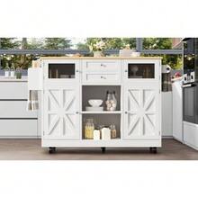Mobile Storage Islands - White - View 5