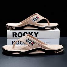 Men's Casual And Fashionable Flip Flops Are Essential For Beach Wear - Champagne - View 2
