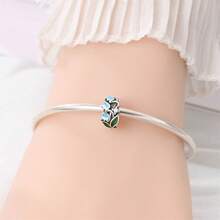 1 Silver Plated Angel Flower Safety Chain Buckle Pendant Suitable For Original 3mm Bracelet Bracelet DIY Bead Women's Fashion Jewelry Holiday Birthday Gift - Multicolor - View 7