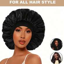 Awegeo 1/6/8 chiếc Mũ trùm đầu bằng satin cho nữ, vành rộng, co giãn, mềm mại, thoải mái, thoáng khí, thời trang thường ngày. - Màu Đỏ Sâu - Xem 8