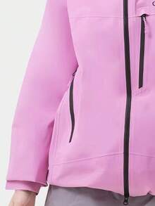 CAMEL CROWN Women's Three-Proof Hardshell Jacket, Windproof And Waterproof Hiking And Mountaineering Clothing Outerwear - Aurora Pink - View 2