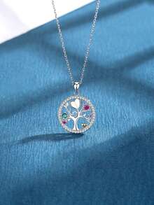 FOREVER QUEEN 1件S925纯银生命之树吊坠项链，适合作为送给妻子或母亲的生日礼物。 - 生命樹 - 查看 5