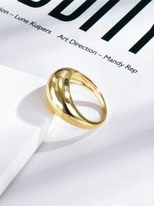 1 Fashionable, Simple And Exquisite Women's Ring With Smooth Surface Design Suitable For Daily Versatility, Can Be Given As A Gift To Friends Or Lovers - Polished Ring - View 5