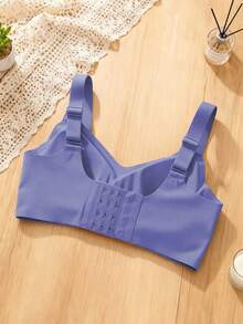 1 pieza Sujetador cómodo de edición limitada en azul para mujer, con soporte y elevación para uso diario - Azul - Ver 8