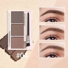 Paleta de polvos para cejas multifunción amigable para principiantes, cejas 3D naturales, sombra de nariz y ojos, uso diario, opciones de 3 colores para Navidad - Multicolor - Ver 7