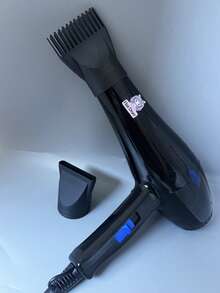 1pc Bunny Girl UV Printing UK Plug Hair Dryer, Includes Nylon Shockproof Housing, High Power One-Key Control Hair Dryer, Random Color Comb & Air Outlet Nozzle - UK Plug(220-240V) - View 9