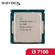 Prosesor Intel Core i3 7100 CPU 3.9Ghz 2-Core LGA 1151 TANPA KIPAS Tanpa Kotak Asli - Hitam dan Putih - View 1
