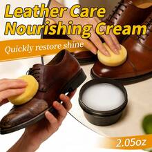 皮革护理滋养抛光蜡套装，包含抛光海绵，提升皮革光泽，修复褪色和老化痕迹，适用于皮鞋、皮包、马鞍、皮夹克、手提包、沙发等，蕴含优质蜂蜡 - 彩色 - 查看 3