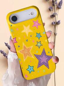 1pc Vibrant Multicolor Star Pattern Phone Case.Playful Design,Fun Y2K Aesthetic Phone Accessory.Compatible With Iphone 17promax/17pro/17/17Air/16promax/16puls/16pro/16/15promax/15puls/15pro/15/14promax/14puls/14pro/14/13promax/13pro/13/12promax/12pro/12 - Burgundy - View 6