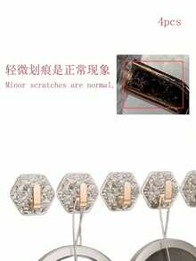 Sturdy Acrylic Glacier Pattern Adhesive Hook, Bathroom Towel Rack, Kitchen Utensil Storage Hook, Wall-Mounted Sticky Storage Hook, Heavy Duty Household Hook, Bathroom Adhesive Hook, Bathroom Door Toothless Towel Hook - Multicolor - View 20