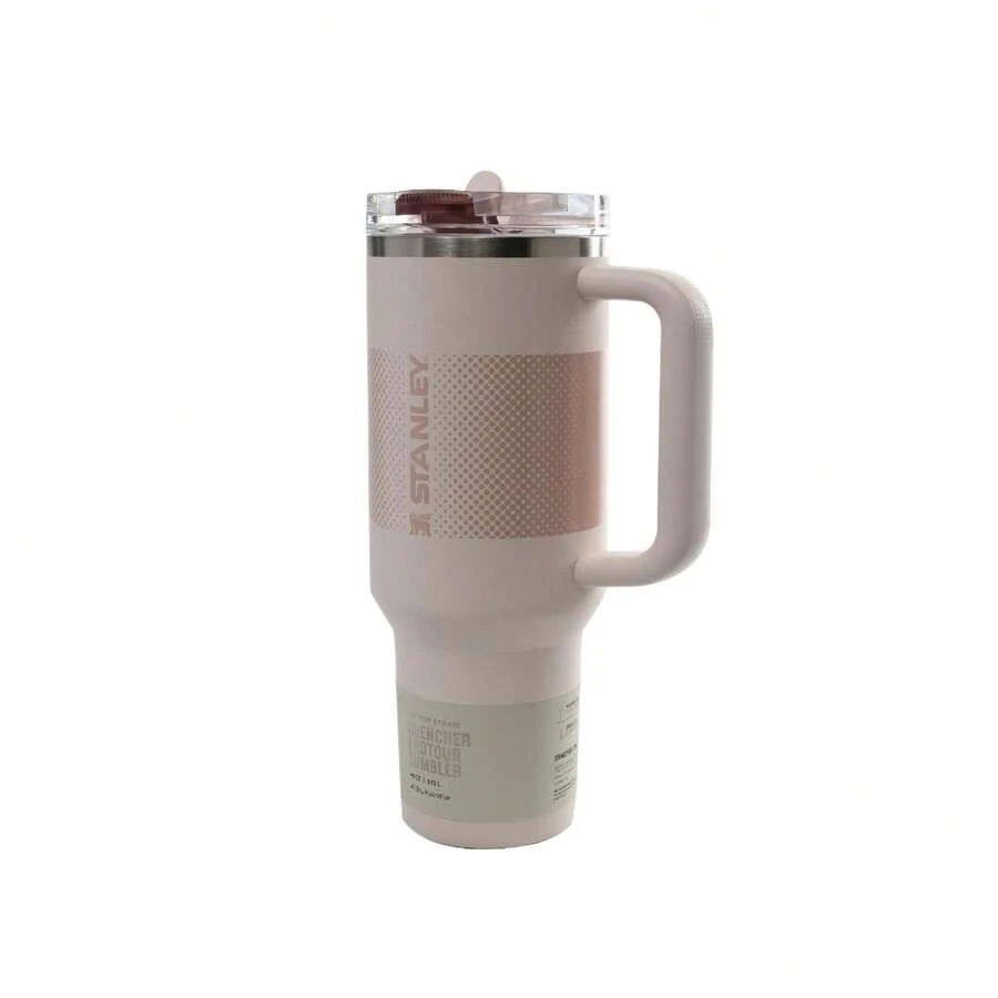 STANLEY - The  ProTour Flip Straw Tumbler 40oz Premium Stainless Steel Bottle Insulated Mug Cup Car Tumbler Portable Water Bottle Large-Capacity Coffee Cup Water Cup With Handle And Straw, For Travel, Home, Office, Gift, Ice Drinks And Hot Drinks 10-12486-017 - 1473 THẠCH ANH HỒNG MÀU ĐỎ - Xem 1
