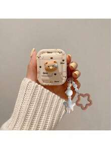 White Bear Element Bluetooth Earphone Case White Teddy Bear Element Bluetooth Earphone Case Compatible With Apple Bluetooth Earphones 4th Gen, Apple Protective Case For 2nd/3rd Gen, New Vintage White Protective Cover Spring Gift Birthday - Clear - View 13
