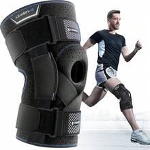 Hinged Knee Brace For Men Women Adjustable Knee Support With Side Stabilizers For Knee Pain Relief, Meniscus Tear, Arthritis Pain And Support Plus Size ACL Knee Braces (Large) - 均碼 - 查看 2
